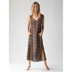 Natural Life Hangout Cotton Midi Dress Women Size XS/S NWOT